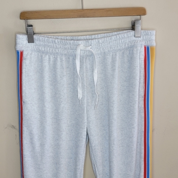 PJ Salvage | Cloud Gray Sun Out Side Stripe Jogger Sweatpants Size Small - Picture 5 of 9